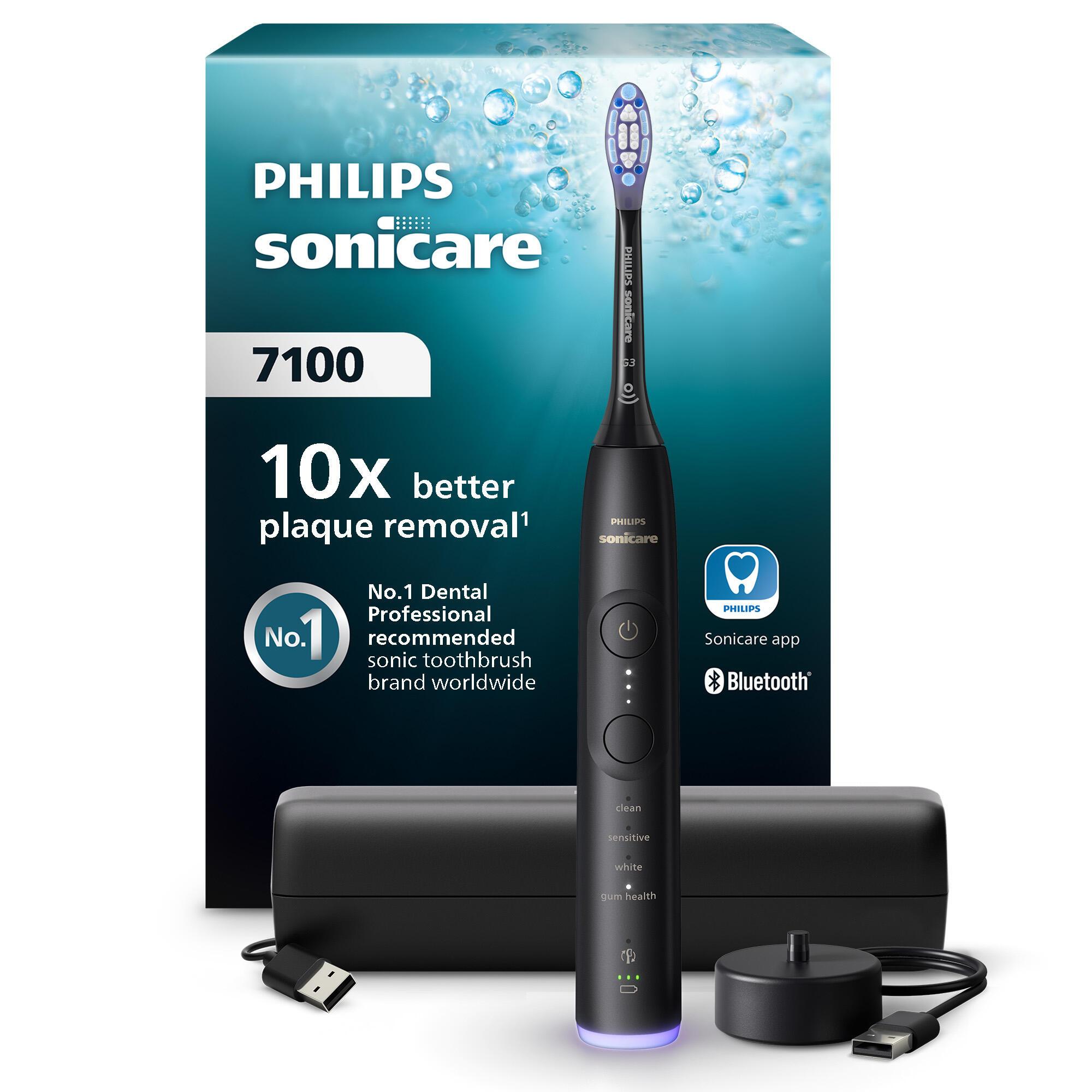 Philips Sonicare Електрическа четка за зъби 7100 + калъф за пътуване /черен/ - HX7421/01